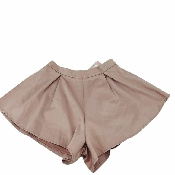 Showpo Blush Pleated High Waist Shorts Date Night Womens 6 - Picture 2 of 6